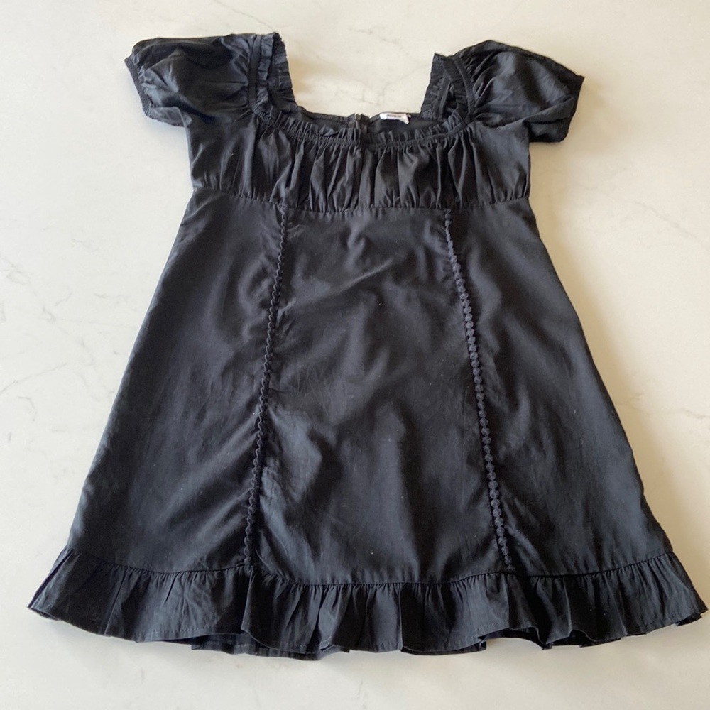 Black Puff sleeve mini dress